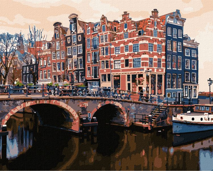 Tapyba pagal skaičius - Žavingas Amsterdamas (40х50cm)